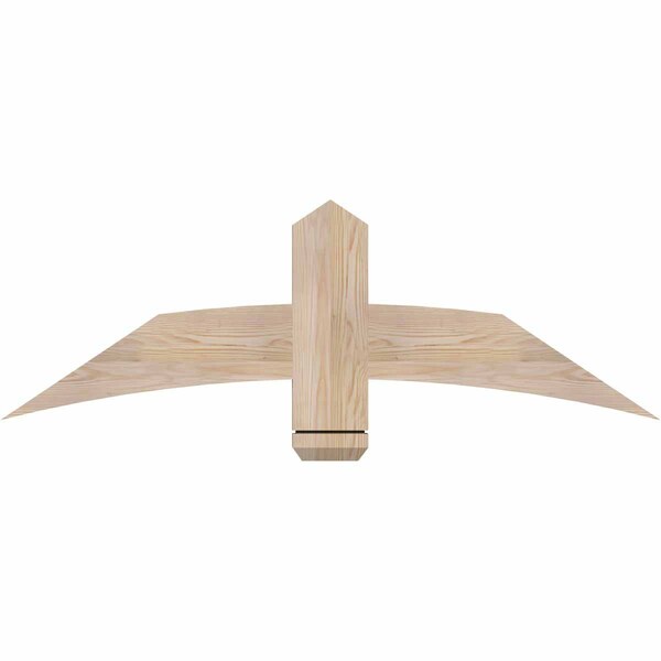 Ekena Millwork Bellingham Smooth Timber Gable Bracket, Douglas Fir, 48"W x 16"H x 1 1/2"D x 5 1/2"F, 8/12 Pitch GBW048X16X0206BEL00SDF - main